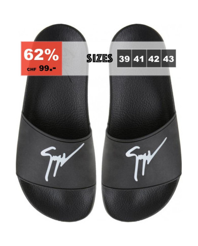 Giuseppe Zanotti Wurfsandalen mit Logo Schwarz | 3punkt5