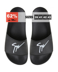 Giuseppe Zanotti Wurfsandalen mit Logo Schwarz | 3punkt5