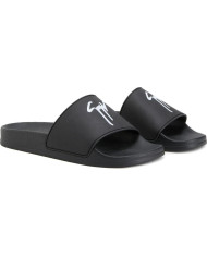 Giuseppe Zanotti Wurfsandalen mit Logo Schwarz | 3punkt5