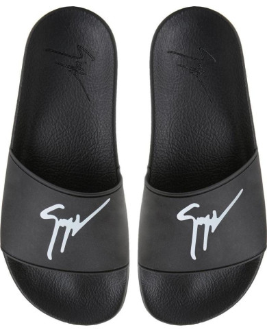 Giuseppe Zanotti Wurfsandalen mit Logo Schwarz | 3punkt5