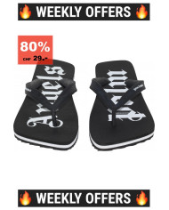 Palm Angels Flip Flop mit Logodruck Schwarz | 3punkt5