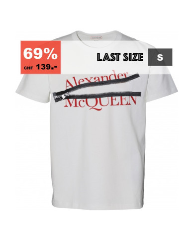 Logo Zip Print T-Shirt