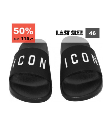 Dsquared2 Slippers mit Icon-Druck Schwarz | 3punkt5