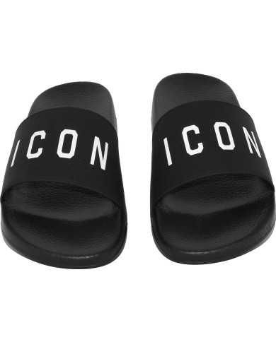 Dsquared2 Slippers mit Icon-Druck Schwarz | 3punkt5