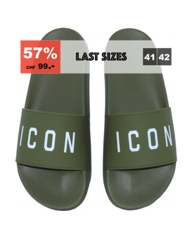 Dsquared2 Slippers mit Icon-Druck Grün | 3punkt5