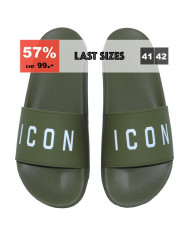 Dsquared2 Slippers mit Icon-Druck Grün | 3punkt5