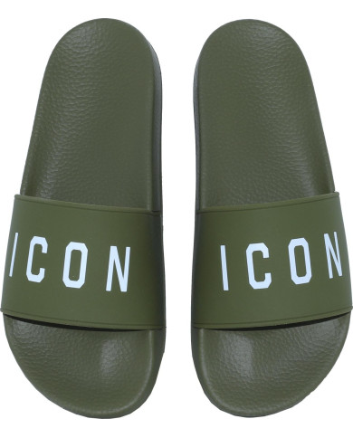 Dsquared2 Slippers mit Icon-Druck Grün | 3punkt5