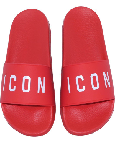 Dsquared2 Slippers mit Icon-Druck Rot | 3punkt5