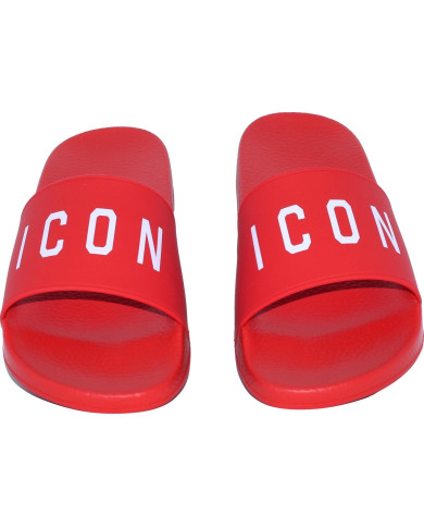 Dsquared2 Slippers mit Icon-Druck Rot | 3punkt5