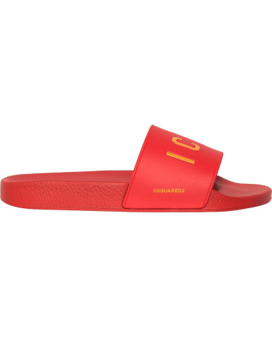 Dsquared2 Slippers mit Icon-Druck Rot | 3punkt5