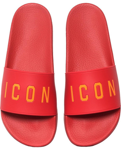 Dsquared2 Slippers mit Icon-Druck Rot | 3punkt5