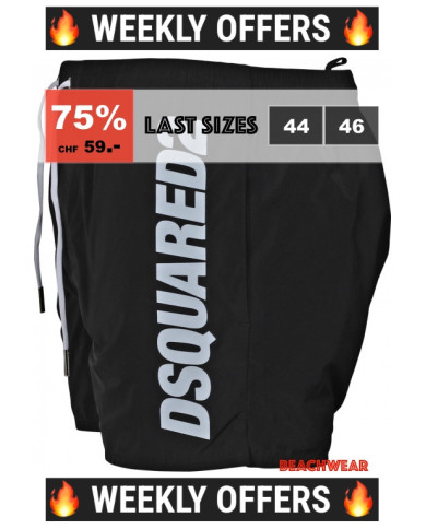 Dsquared2 Badeshorts Schwarz mit Logo | 3punkt5