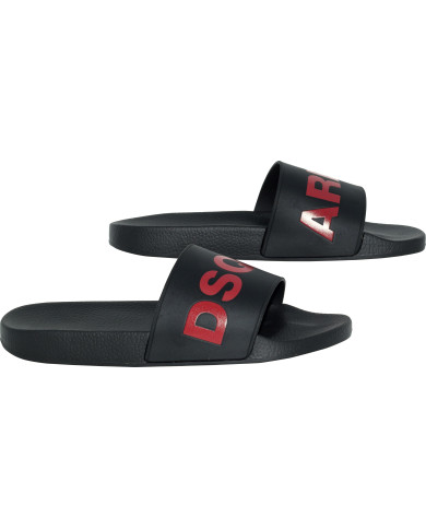 Dsquared2 Slippers Logo Schwarz Rot | 3punkt5