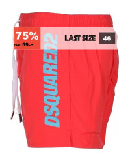 Dsquared2 Badeshorts Korallrot mit Logo | 3punkt5