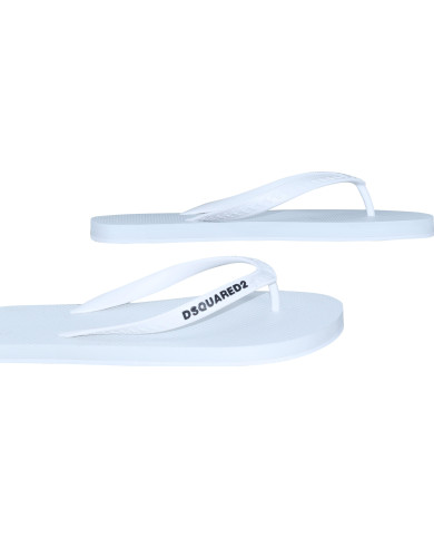 Dsquared2 Logo Flip Flop Weiss | 3punkt5