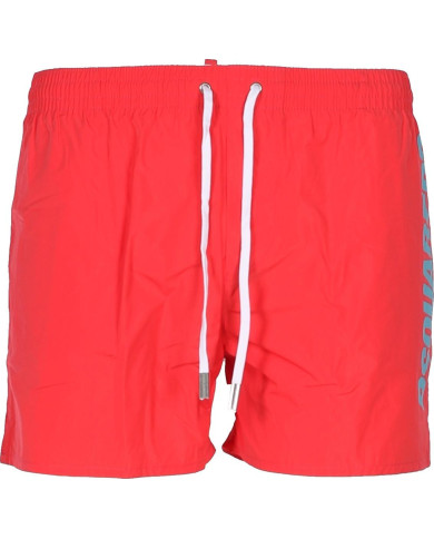 Dsquared2 Badeshorts Korallrot mit Logo | 3punkt5