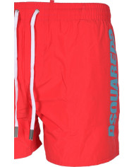 Dsquared2 Badeshorts Korallrot mit Logo | 3punkt5