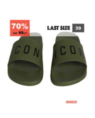 Dsquared2 Flat Sport Slipper Icon Grün | 3punkt5