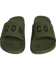 Dsquared2 Flat Sport Slipper Icon Grün | 3punkt5