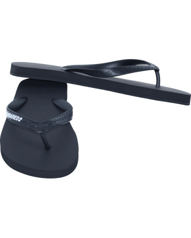 Dsquared2 Logo Flip Flop Schwarz | 3punkt5