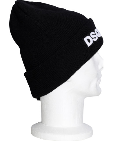 Dsquared2 Beanie Mütze Logo – Schwarz/Weiss | 3.5 Brands Store
