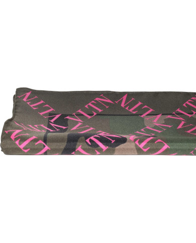 Camouflage Foulard mit Logodruck