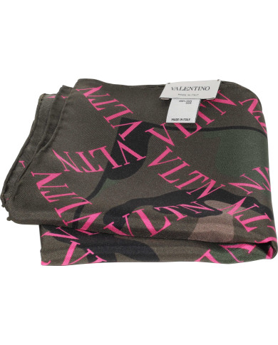 Camouflage Foulard mit Logodruck