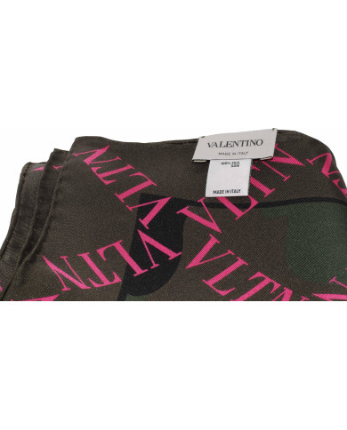 Camouflage Foulard mit Logodruck