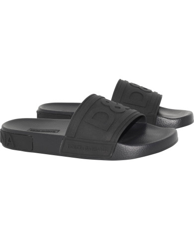 Dolce & Gabbana Slide Sandalen Schwarz | 3punkt5