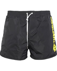 Dsquared2 Badeshorts Schwarz mit gelbem Logo | 3punkt5